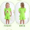 imageYOUNGER TREE Baby Girl Clothes Cartoon TShirt Shorts Set Toddler Summer OutfitsFluorescent Green Avocado