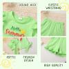 imageYOUNGER TREE Baby Girl Clothes Cartoon TShirt Shorts Set Toddler Summer OutfitsLight Green Watermelon