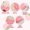imageYOUNGER TREE Baby Girl Clothes Cartoon TShirt Shorts Set Toddler Summer OutfitsPink Strawberry
