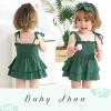 imageYOUNGER TREE Baby Girl Clothes Infant Summer Romper Dress Sleeveless Bodysuit Jumpsuit with Headband Toddler OutfitsDeep Green