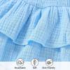 imageYOUNGER TREE Baby Girl Clothes Infant Summer Romper Dress Sleeveless Bodysuit Jumpsuit with Headband Toddler OutfitsLight Blue
