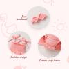 imageYOUNGER TREE Baby Girl Clothes Infant Summer Romper Dress Sleeveless Bodysuit Jumpsuit with Headband Toddler OutfitsPink