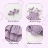 imageYOUNGER TREE Baby Girl Clothes Infant Summer Romper Dress Sleeveless Bodysuit Jumpsuit with Headband Toddler OutfitsPurple