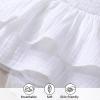 imageYOUNGER TREE Baby Girl Clothes Infant Summer Romper Dress Sleeveless Bodysuit Jumpsuit with Headband Toddler OutfitsWhite