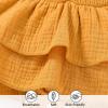 imageYOUNGER TREE Baby Girl Clothes Infant Summer Romper Dress Sleeveless Bodysuit Jumpsuit with Headband Toddler OutfitsYellow