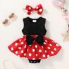imageYOUNGER TREE Baby Girl Dresses Newborn Girls Dress Floral Baby Girl Summer Clothes Infant Headband Romper OutfitsS6 Black