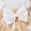 imageYOUNGER TREE Baby Girl Dresses Newborn Girls Dress Floral Baby Girl Summer Clothes Infant Headband Romper OutfitsS7 White