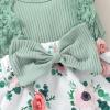 imageYOUNGER TREE Baby Girl Dresses Newborn Girls Dress Floral Baby Girl Summer Clothes Infant Headband Romper OutfitsS8 Green