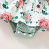 imageYOUNGER TREE Baby Girl Dresses Newborn Girls Dress Floral Baby Girl Summer Clothes Infant Headband Romper OutfitsS8 Green