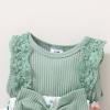 imageYOUNGER TREE Baby Girl Dresses Newborn Girls Dress Floral Baby Girl Summer Clothes Infant Headband Romper OutfitsS8 Green