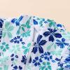 imageYOUNGER TREE Baby Swimsuit Girl Long Sleeve Ruffle Zipper Rash Guard Infant One Piece Swimwear Toddler Bathing Suit GirlBlueflower