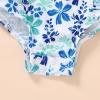 imageYOUNGER TREE Baby Swimsuit Girl Long Sleeve Ruffle Zipper Rash Guard Infant One Piece Swimwear Toddler Bathing Suit GirlBlueflower