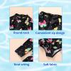 imageYOUNGER TREE Baby Swimsuit Girl Long Sleeve Ruffle Zipper Rash Guard Infant One Piece Swimwear Toddler Bathing Suit GirlColorful Butterflies