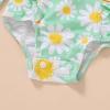 imageYOUNGER TREE Baby Swimsuit Girl Long Sleeve Ruffle Zipper Rash Guard Infant One Piece Swimwear Toddler Bathing Suit GirlGreendaisy