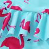 imageYOUNGER TREE Baby Swimsuit Girl Long Sleeve Ruffle Zipper Rash Guard Infant One Piece Swimwear Toddler Bathing Suit GirlPink Blueflamingo