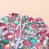 imageYOUNGER TREE Baby Swimsuit Girl Long Sleeve Ruffle Zipper Rash Guard Infant One Piece Swimwear Toddler Bathing Suit GirlPink Floral