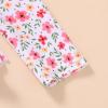imageYOUNGER TREE Baby Swimsuit Girl Long Sleeve Ruffle Zipper Rash Guard Infant One Piece Swimwear Toddler Bathing Suit GirlPink and Little Flowers