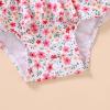 imageYOUNGER TREE Baby Swimsuit Girl Long Sleeve Ruffle Zipper Rash Guard Infant One Piece Swimwear Toddler Bathing Suit GirlPink and Little Flowers