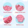 imageYOUNGER TREE Baby Swimsuit Girl Long Sleeve Ruffle Zipper Rash Guard Infant One Piece Swimwear Toddler Bathing Suit GirlPinkfloral