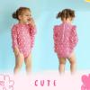 imageYOUNGER TREE Baby Swimsuit Girl Long Sleeve Ruffle Zipper Rash Guard Infant One Piece Swimwear Toddler Bathing Suit GirlPinkfloral