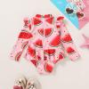 imageYOUNGER TREE Baby Swimsuit Girl Long Sleeve Ruffle Zipper Rash Guard Infant One Piece Swimwear Toddler Bathing Suit GirlPinkwatermelon