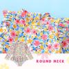 imageYOUNGER TREE Baby Swimsuit Girl Long Sleeve Ruffle Zipper Rash Guard Infant One Piece Swimwear Toddler Bathing Suit GirlPinkyellow Flowers