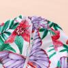 imageYOUNGER TREE Baby Swimsuit Girl Long Sleeve Ruffle Zipper Rash Guard Infant One Piece Swimwear Toddler Bathing Suit GirlPurple Butterfly Flower