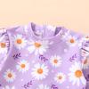 imageYOUNGER TREE Baby Swimsuit Girl Long Sleeve Ruffle Zipper Rash Guard Infant One Piece Swimwear Toddler Bathing Suit GirlPurple and Daisy