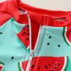 imageYOUNGER TREE Baby Swimsuit Girl Long Sleeve Ruffle Zipper Rash Guard Infant One Piece Swimwear Toddler Bathing Suit GirlRedwatermelon