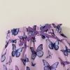 imageYOUNGER TREE Infant Baby Girl 1st Birthday Outfits Bumble Bee Printed One Romper Shorts Headband Summer Ruffle Sleeve ClothesButterflies