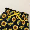 imageYOUNGER TREE Infant Baby Girl 1st Birthday Outfits Bumble Bee Printed One Romper Shorts Headband Summer Ruffle Sleeve ClothesSunflower One