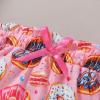 imageYOUNGER TREE Infant Baby Girl 1st Birthday Outfits Bumble Bee Printed One Romper Shorts Headband Summer Ruffle Sleeve ClothesSweet One Donuts Pink