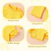 imageYOUNGER TREE Infant Baby Girls Swimsuit Long Sleeve Swimsuit One Piece Swimsuit Solid Color Bathing Suit with Hat UPF 50Yellow