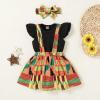 imageYOUNGER TREE Infant Toddler Baby Girl Summer Outfit Sunflower Strap Sets Sleeveless Romper Suspender Skirt 3pcs Clothing SetsDashiki Ankara