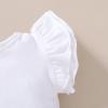 imageYOUNGER TREE Infant Toddler Baby Girls Romper Lace Flutter Sleeve Bodysuit Cotton Summer OutfitsDouble Ruffle Sleeve