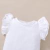 imageYOUNGER TREE Infant Toddler Baby Girls Romper Lace Flutter Sleeve Bodysuit Cotton Summer OutfitsDouble Ruffle Sleeve
