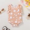 imageYOUNGER TREE Infant Toddler Baby Girls Romper Lace Flutter Sleeve Bodysuit Cotton Summer OutfitsFlower