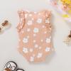 imageYOUNGER TREE Infant Toddler Baby Girls Romper Lace Flutter Sleeve Bodysuit Cotton Summer OutfitsFlower