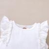 imageYOUNGER TREE Infant Toddler Baby Girls Romper Lace Flutter Sleeve Bodysuit Cotton Summer OutfitsRuffle Sleeve
