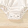 imageYOUNGER TREE Infant Toddler Baby Girls Romper Lace Flutter Sleeve Bodysuit Cotton Summer OutfitsWhite Ruffle Sleeve