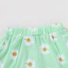 imageYOUNGER TREE Kids Toddler Baby Girls Shorts Outfits Set Leopard Print Ruffle TShirt Tops Short Pants Summer Clothes SetGreen Daisies