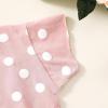 imageYOUNGER TREE Kids Toddler Baby Girls Shorts Outfits Set Leopard Print Ruffle TShirt Tops Short Pants Summer Clothes SetPink Dots