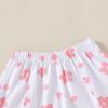 imageYOUNGER TREE Kids Toddler Baby Girls Shorts Outfits Set Leopard Print Ruffle TShirt Tops Short Pants Summer Clothes SetPink Flower