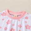 imageYOUNGER TREE Kids Toddler Baby Girls Shorts Outfits Set Leopard Print Ruffle TShirt Tops Short Pants Summer Clothes SetPink Flower