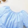 imageYOUNGER TREE Kids Toddler Baby Girls Summer Outfit OffShoulder Sunflower Overall Romper Jumpsuit Short Trousers ClothesBlue Striped