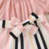 imageYOUNGER TREE Kids Toddler Baby Girls Summer Outfit OffShoulder Sunflower Overall Romper Jumpsuit Short Trousers ClothesPink Stripe
