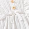 imageYOUNGER TREE Newborn Baby Girl Clothes Long Sleeve Button Dwon Romper Bodysuit Infant Fall Winter Outfits Baby Girl ClothingSolid White