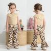 imageYOUNGER TREE Newborn Infant Baby Girl Clothes Outfits Romper Bodysuit Floral Cow Print Pants Headband 3Pcs Summer Clothes SetA1 Leopard