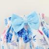 imageYOUNGER TREE Newborn Infant Baby Girl Clothes Romper Shorts Set Floral Summer Outfits Cute Baby Girl ClothingBlue Romper and Flower Shorts