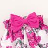 imageYOUNGER TREE Newborn Infant Baby Girl Clothes Romper Shorts Set Floral Summer Outfits Cute Baby Girl ClothingHot Pink Romper and Flower Shorts